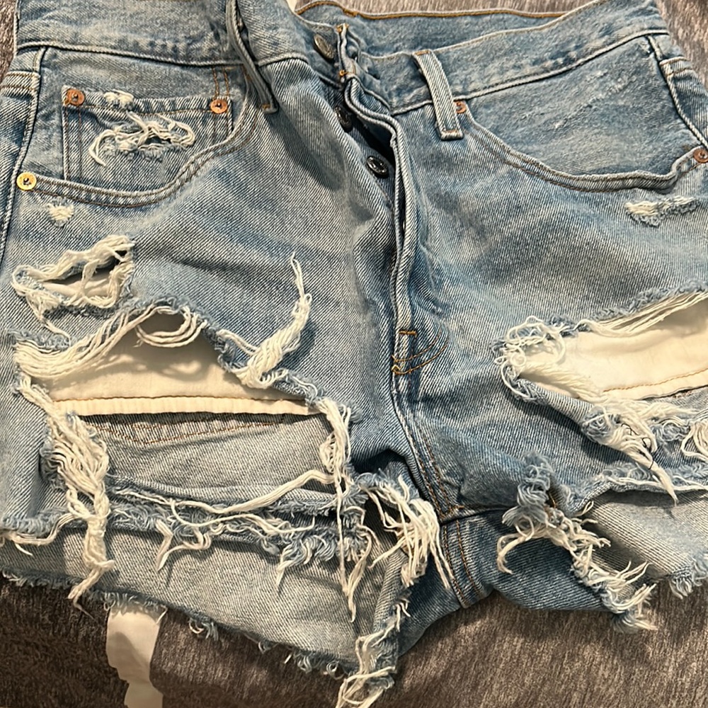Funny tattered Levi shorts